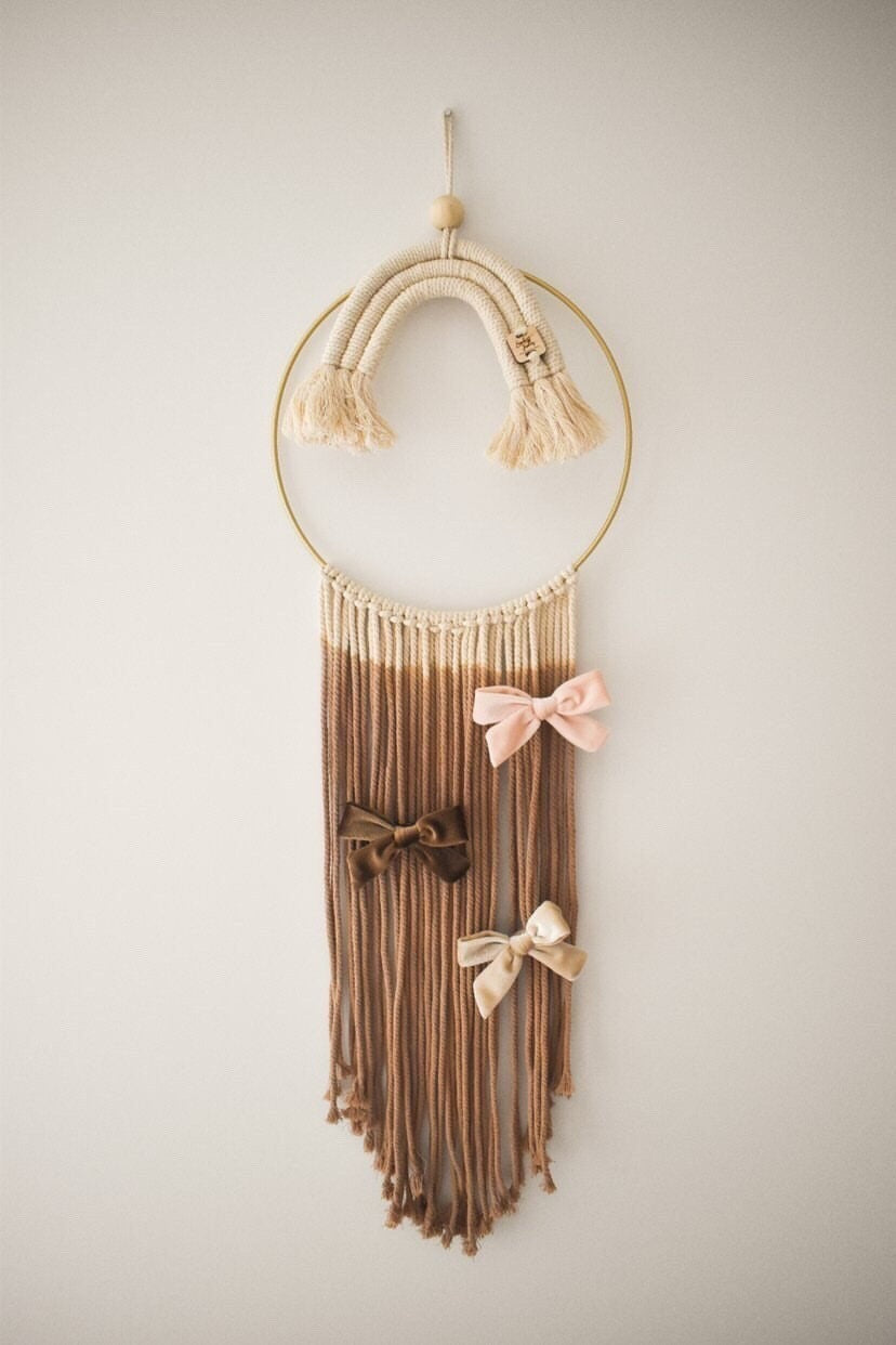 the maren - bow holder / rainbow wall hanging