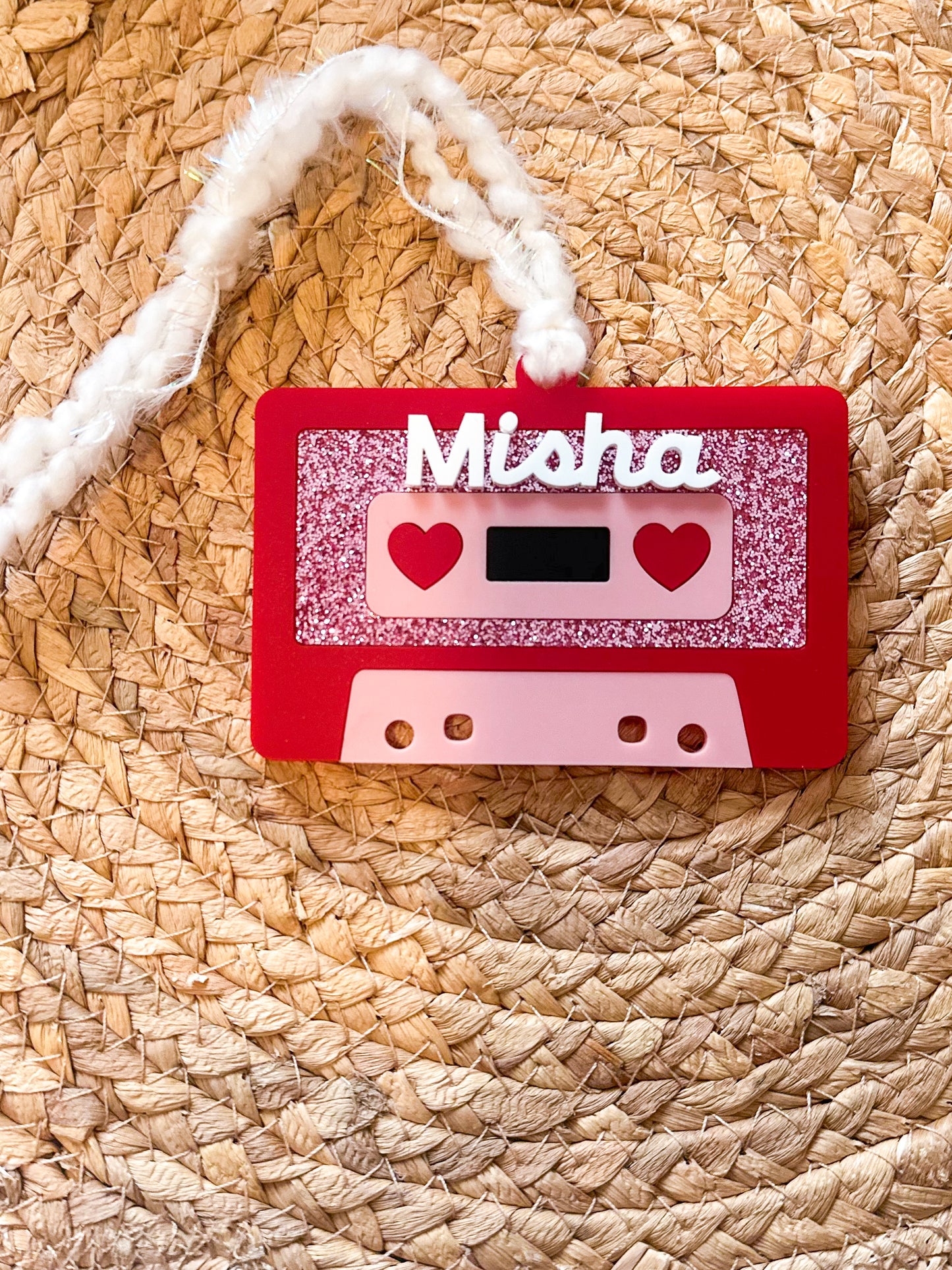 cassette tape valentines tag