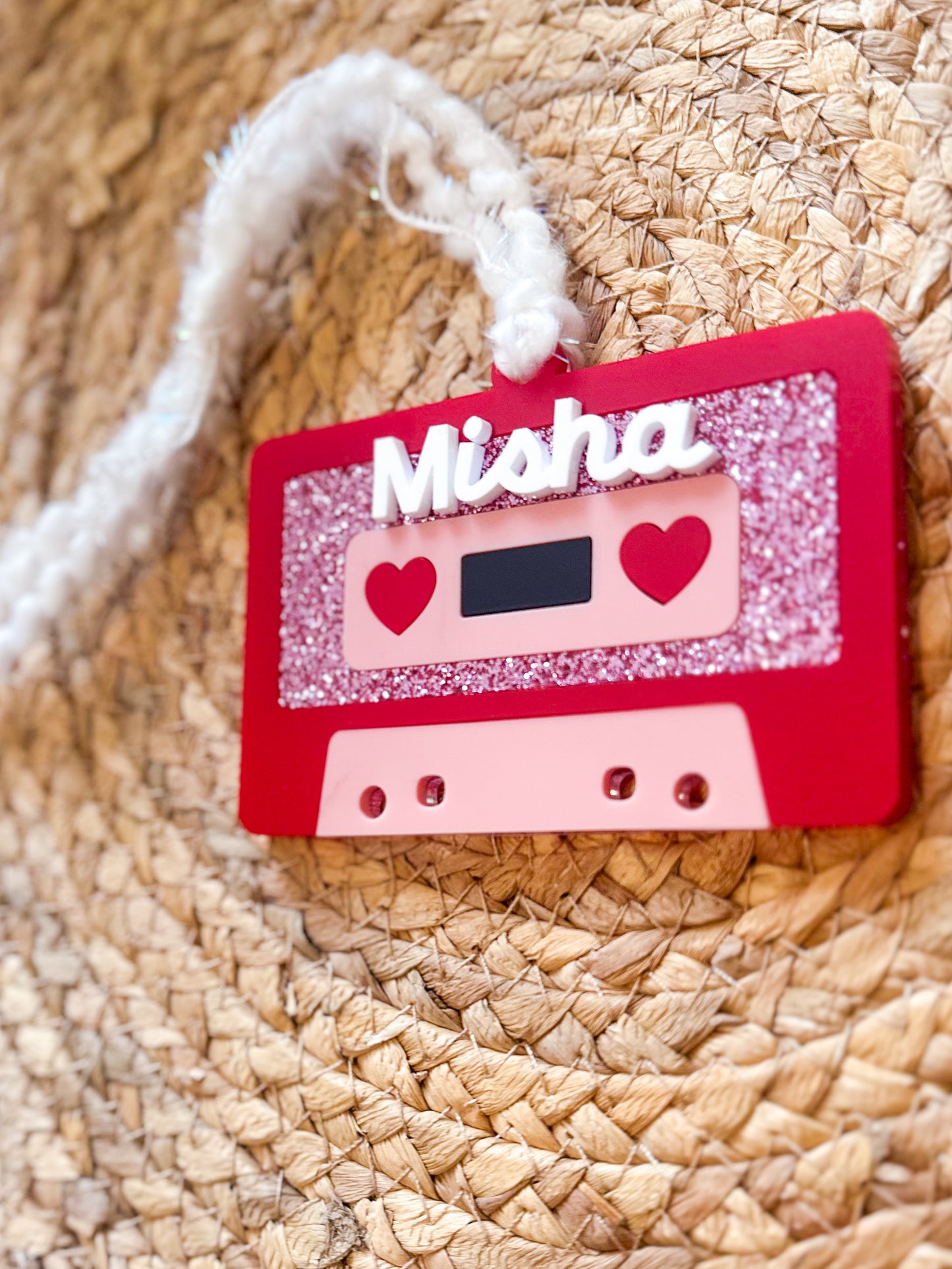 cassette tape valentines tag