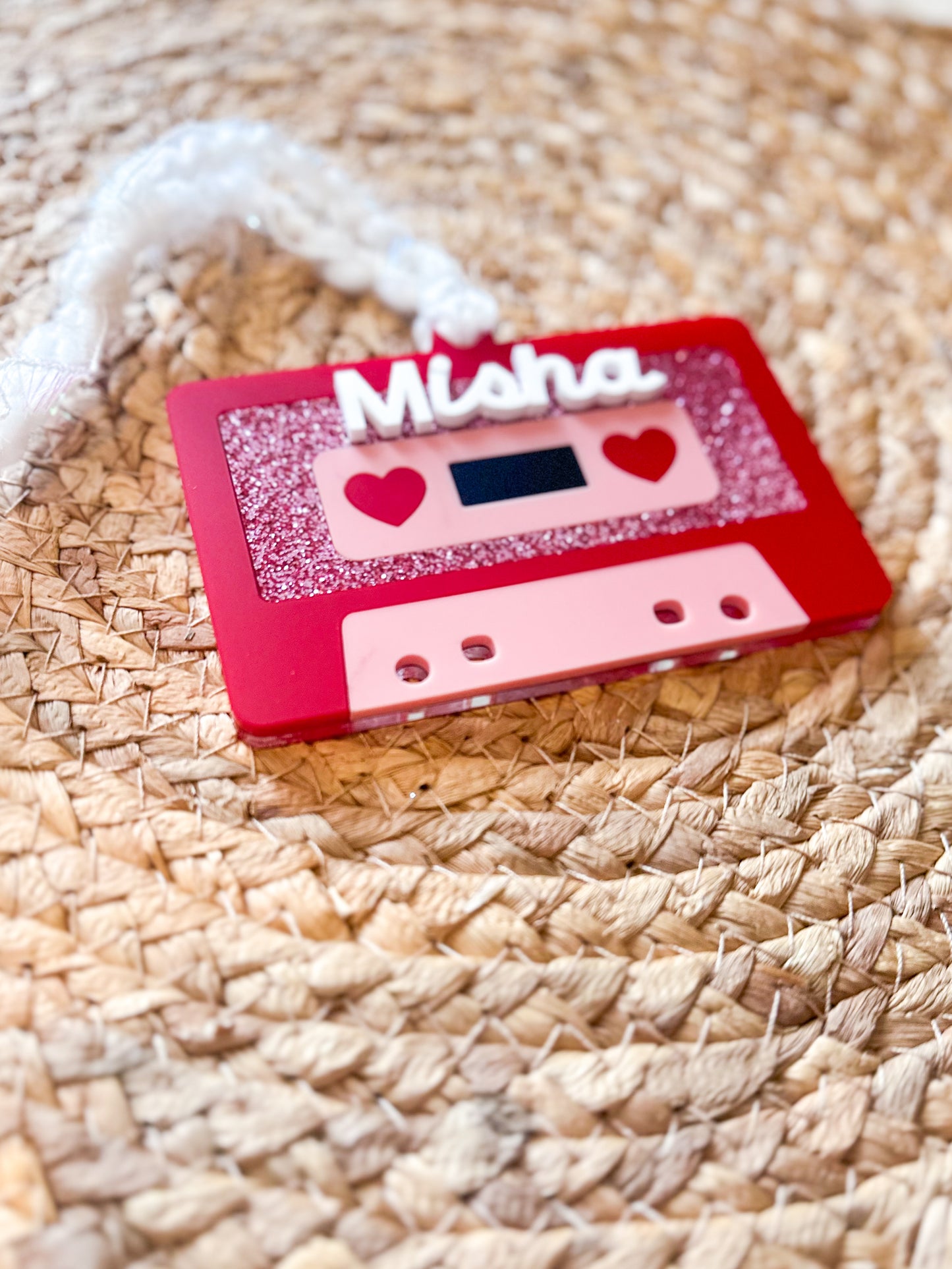 cassette tape valentines tag