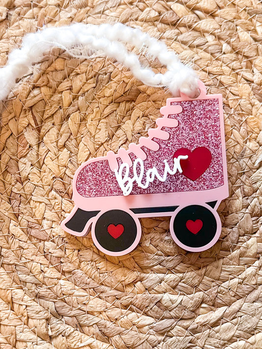 roller skate valentine tag