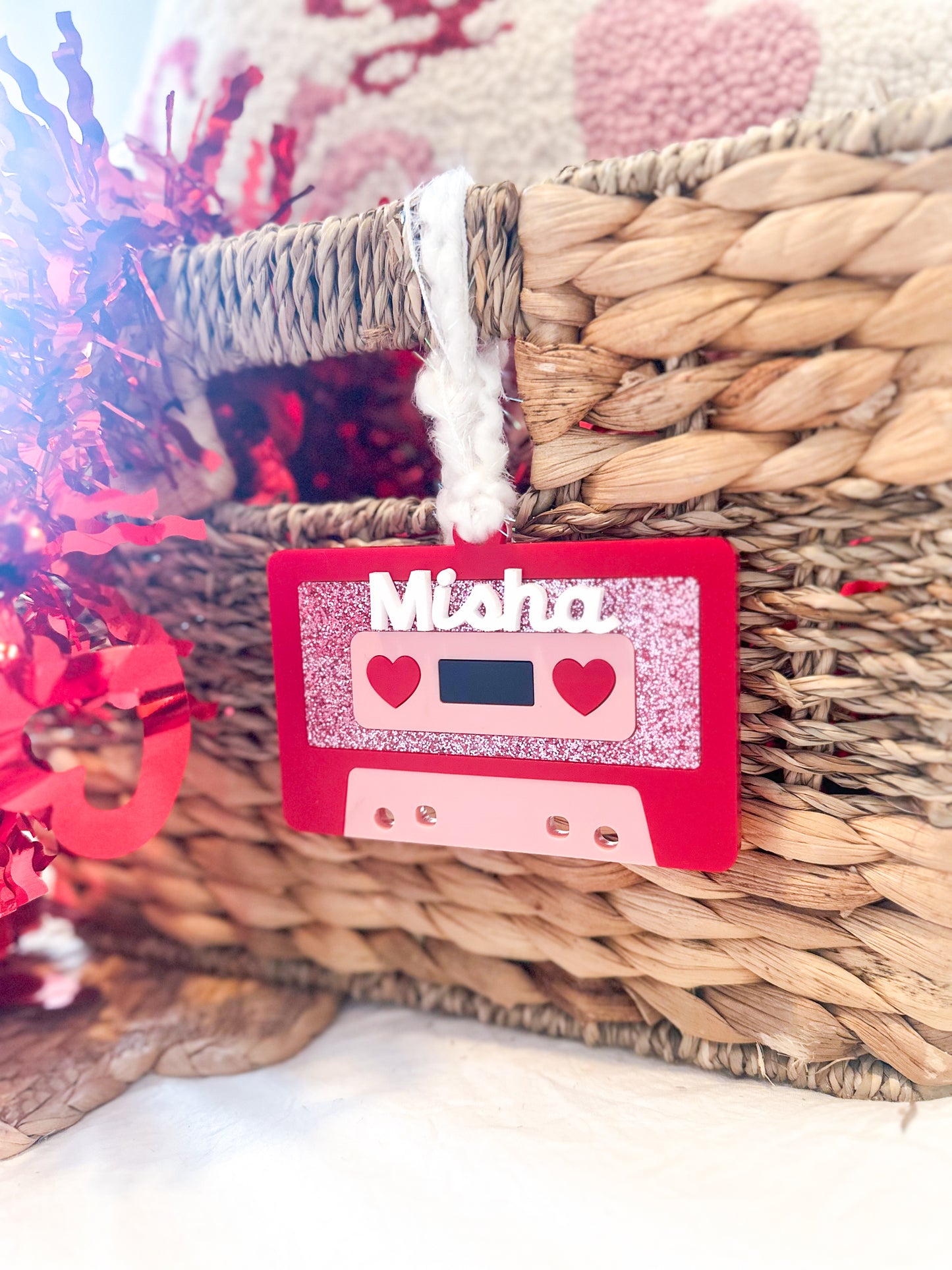 cassette tape valentines tag