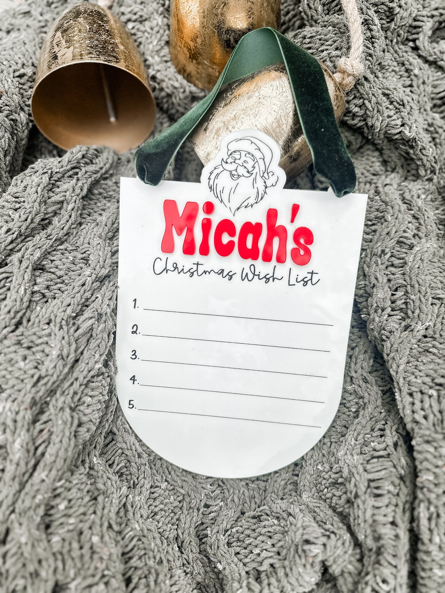 personalized dry erase christmas wish list sign