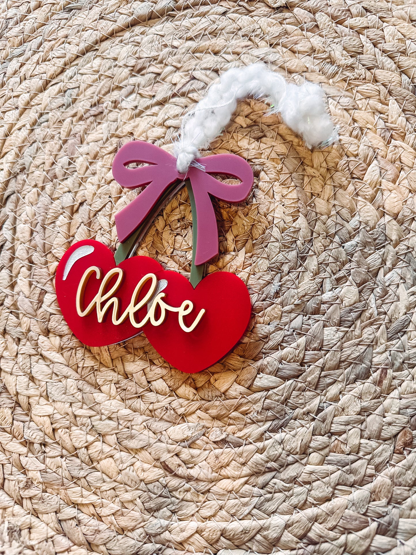 cherries valentine tag