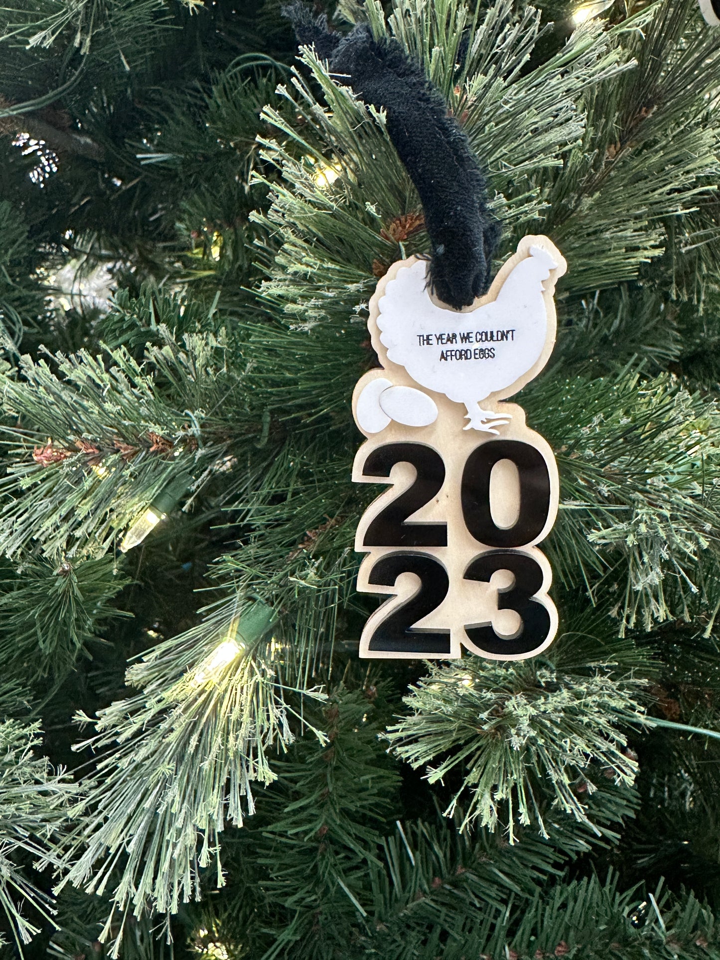 2023: the year we couldn’t afford eggs ornament