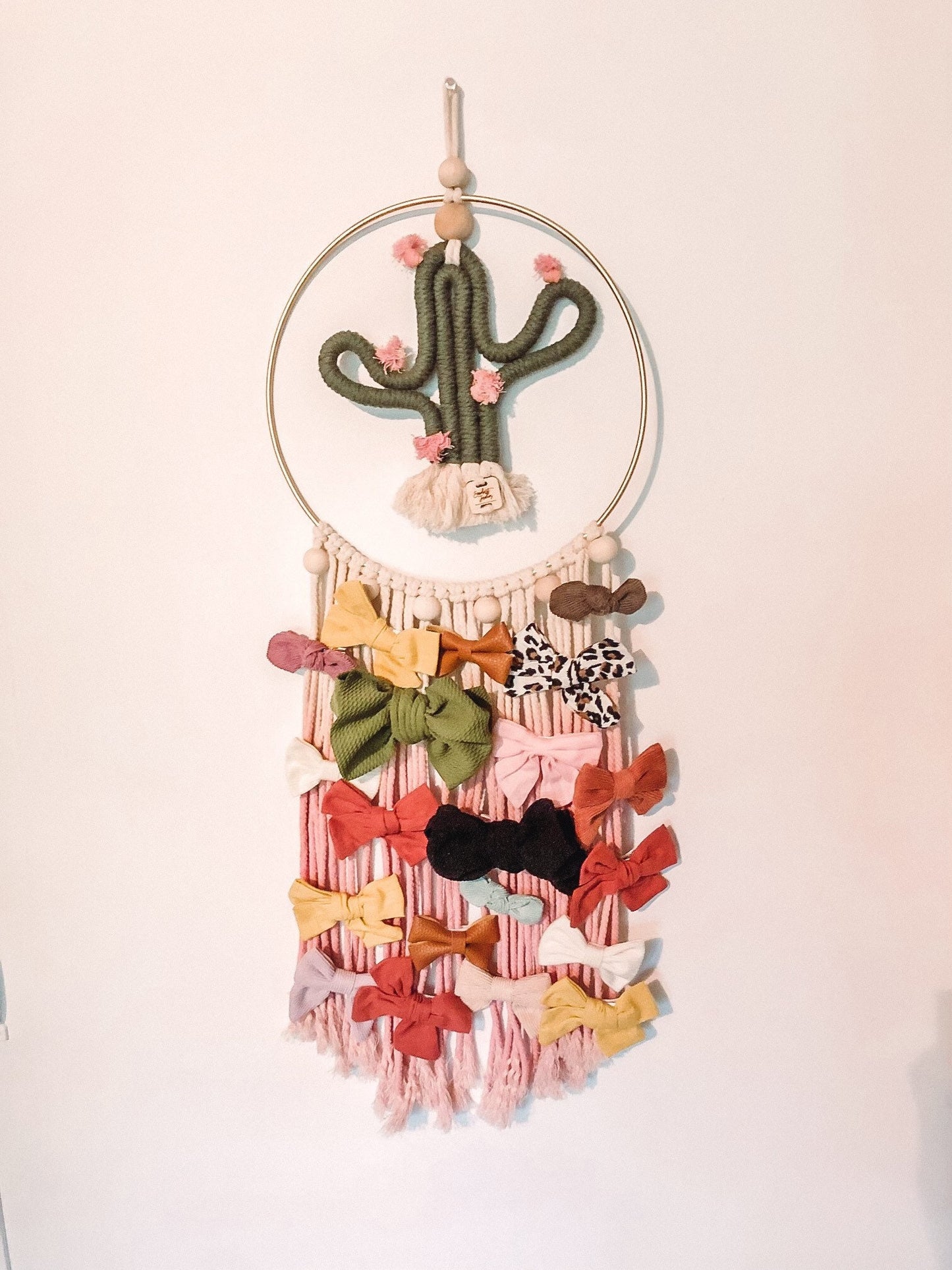 the lila - cacti wall hanging / hair bow holder