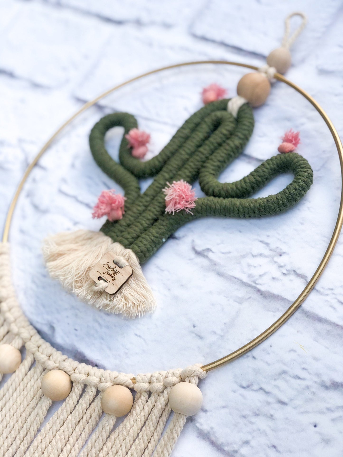 the lila - cacti wall hanging / hair bow holder