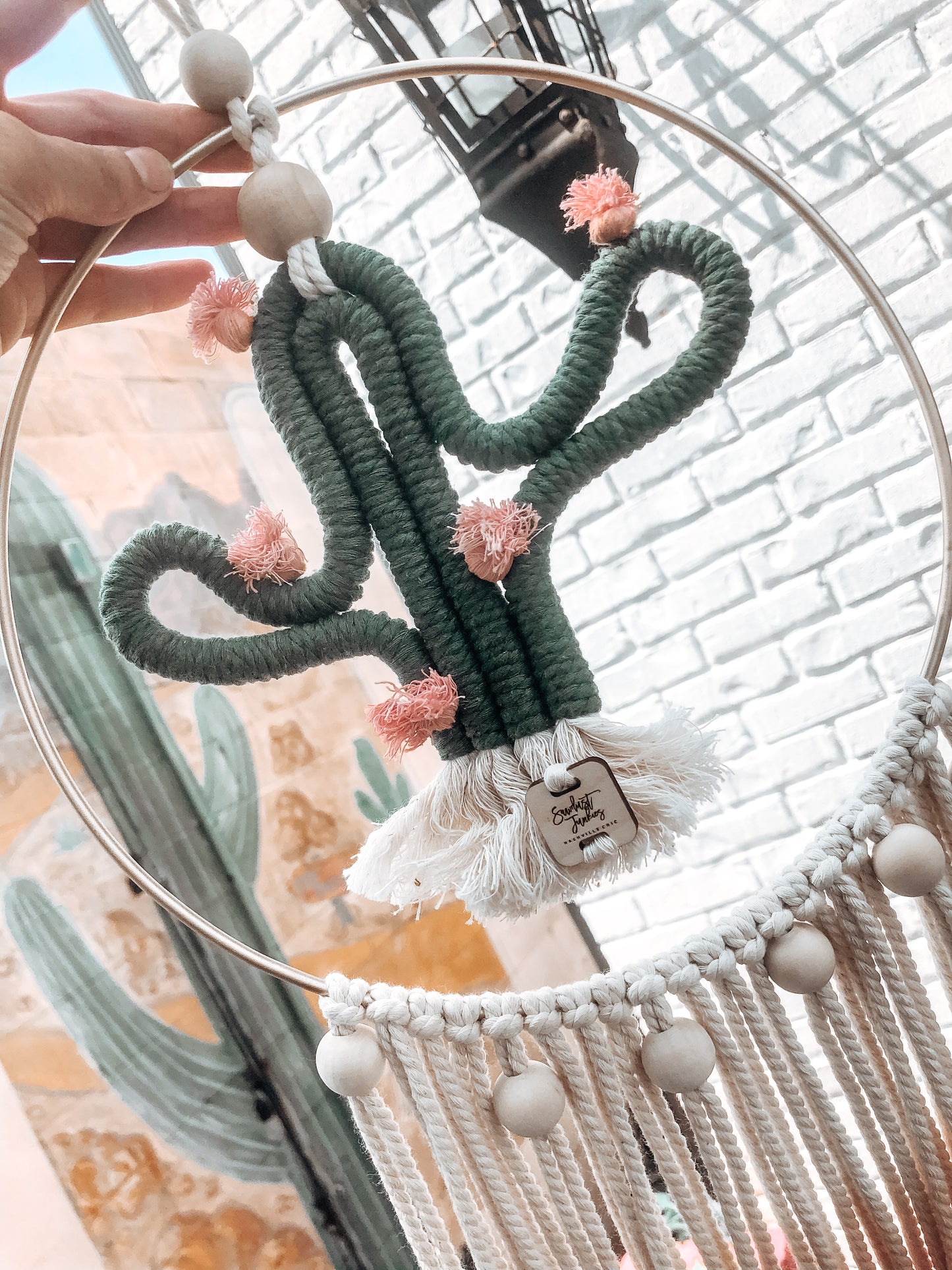 the lila - cacti wall hanging / hair bow holder