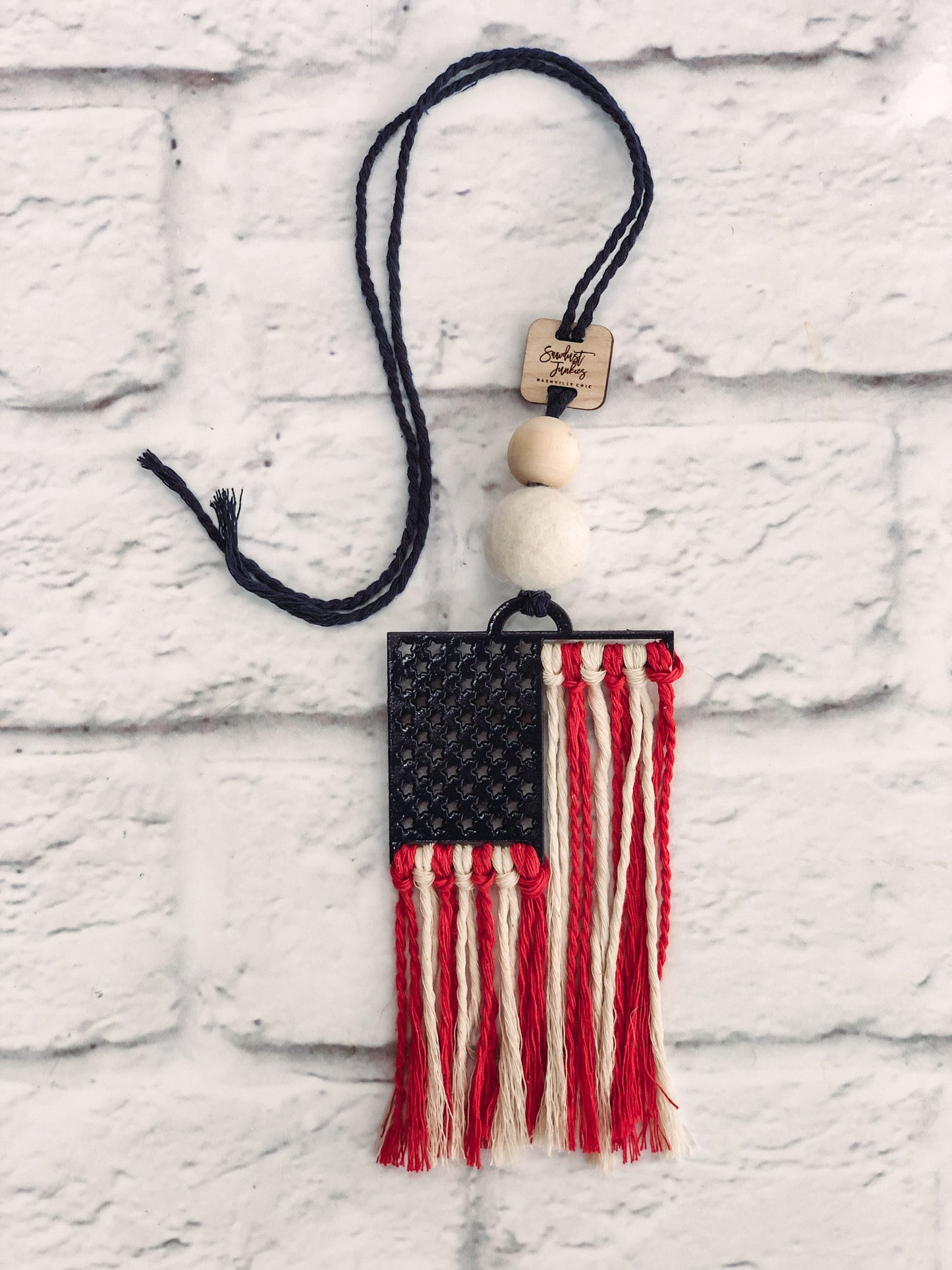 wooden american flag oil diffuser